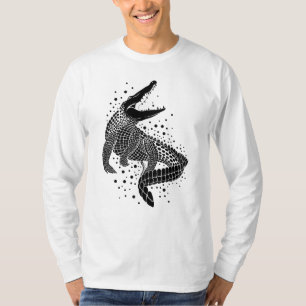 T-shirt Silhouette noire d'un crocodile