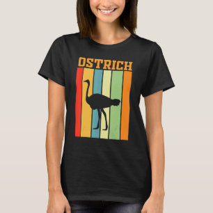 T-shirt Silhouette Ombre D'Ostrich Dans Les Couleurs Rétro