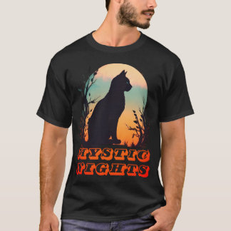 T-shirt Silhouette pour chats Mystic Nights