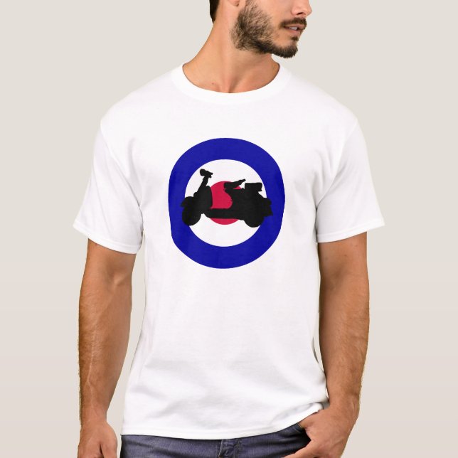 T-shirt Silhouette pour scooter cible Mod (Devant)
