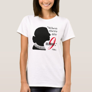 T-shirt Silhouette RBG Lorsqu'Il Y A Neuf Devis
