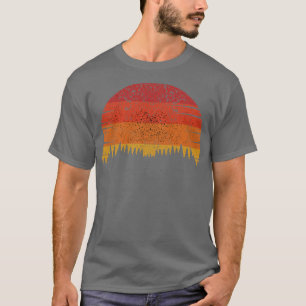 T-shirt Silhouette rétro Arbre de pin 3