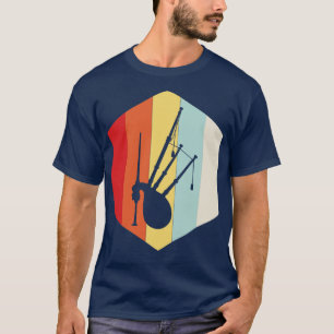 T-shirt Silhouette Rétro Bagpipe