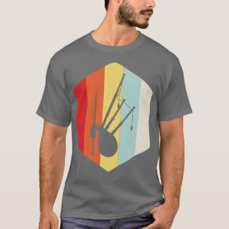 T-shirt Silhouette Rétro Bagpipe