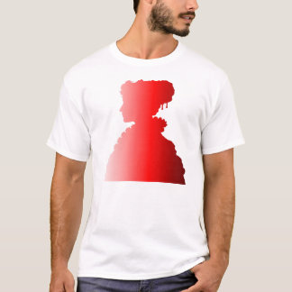 T-shirt Silhouette rouge 1800s Mode Angleterre Femme 3