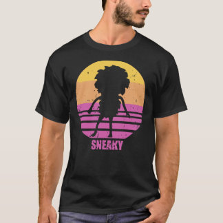T-shirt Silhouette Sasquatch Sneaky Distressed Sunset Vapo