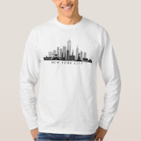 Silhouette Skyline de la ville de New York Manhatt