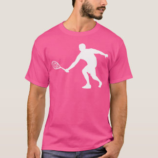 T-shirt Silhouette Squash Joueur Raquette Raquette Tenni
