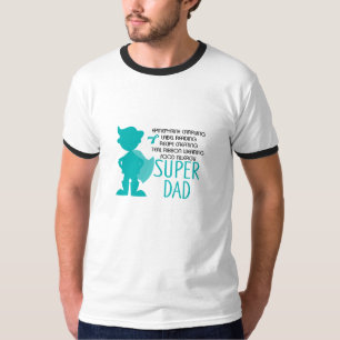 T-shirt Silhouette superbe de Teal de papa d'allergie