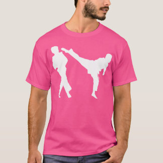 T-shirt Silhouette Taekwondo Fighter Coréen Sparring Karat