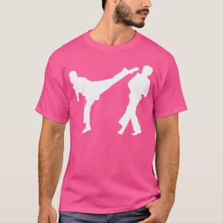 T-shirt Silhouette Taekwondo Fighter Coréen Sparring Karat