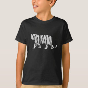 T-shirt Silhouette Tigre noir et blanc