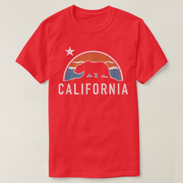 T-shirt Silhouette trendy California Sun Bear (Design devant)