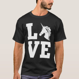 T-shirt Silhouette Unicorn Cheval Comme Love Unicorn