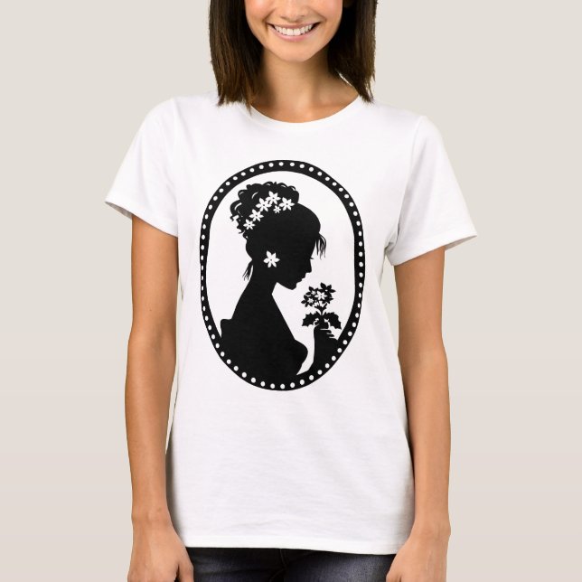 T-shirt Silhouette victorienne de camée (Devant)