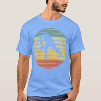 T-shirt Silhouette vintage de hockey sur glace rétro