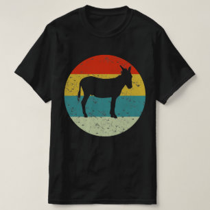 T-shirt silhouette vintage rétro à âne les années 70