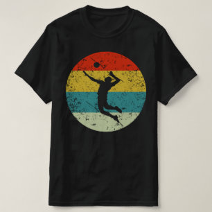 T-shirt silhouette vintage rétro de volley-ball les années