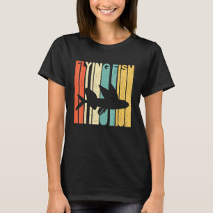 T-shirt Silhouette vintage Retro Flying Fish