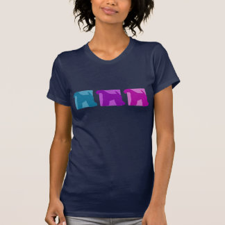 T-shirt Silhouettes colorées de Terrier de bleu de Kerry