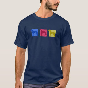 T-shirt Silhouettes colorées de whippet