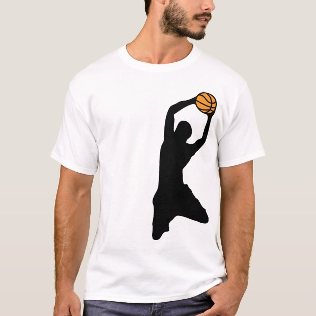 T-shirt silhouettes de basket-ball (Devant)