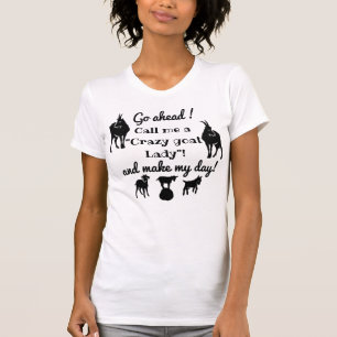 T-shirt Silhouettes de chèvre "Dame de la chèvre folle" po