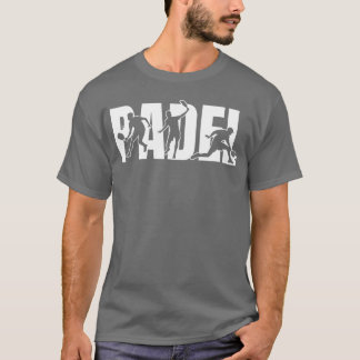 T-shirt Silhouettes de fille en action de sport de padel