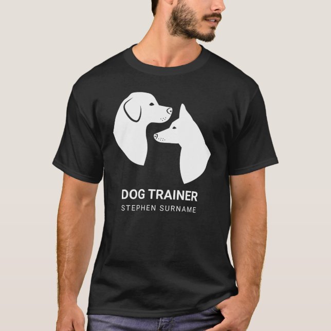 T-shirt Silhouettes de tête de chien minimes - Entraîneur  (Devant)