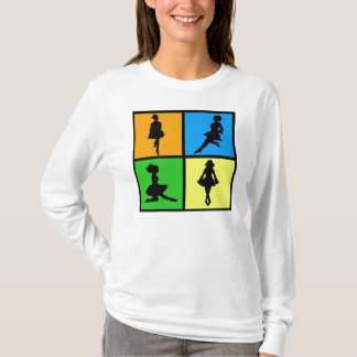T-shirt silhouettes irlandaises de danseur d'iDance