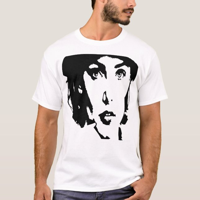T-shirt Silhuette noire une femme visage partiellement obs (Devant)