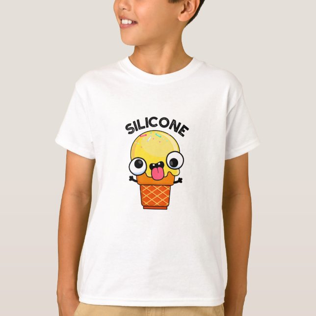 T-shirt Silicone Funny Crème de glace Cone Pun (Devant)
