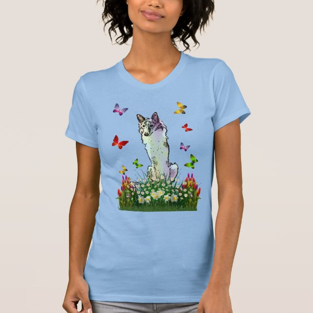 T-shirt Silken Windhound Flower Patch (Devant)