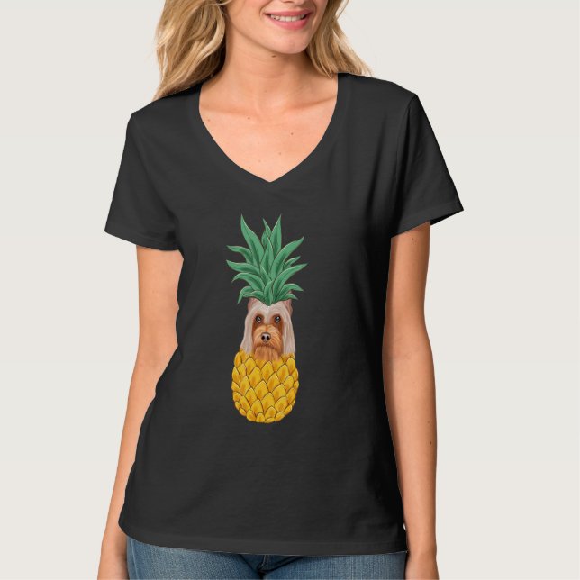 T-shirt Silky Terrier Pineapple Dog (Devant)