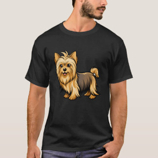T-shirt Silkyerrier élégant paradant à l'exposition canine