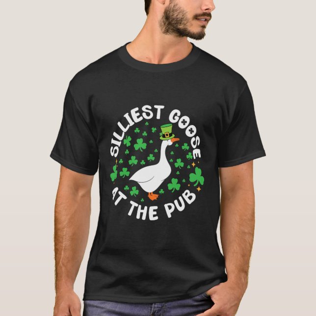T-shirt Silliest Goose At The Pub Funny Shamrock St Patric (Devant)