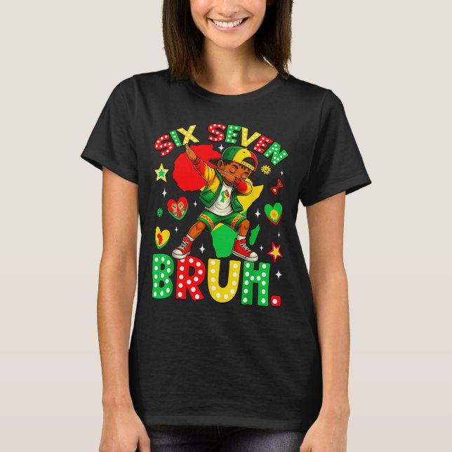 T-shirt Silly Bruh History Dabbing 67 African American Sev (Devant)