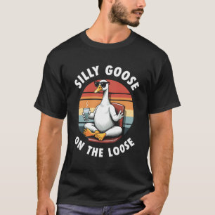 T-shirt Silly Goose sur Loose Meditation Yoga Retro