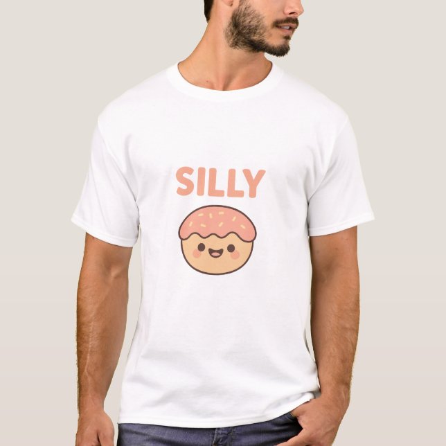 T-shirt Silly Kawaii Donut - Mignon Drôle Dessert De Dessi (Devant)