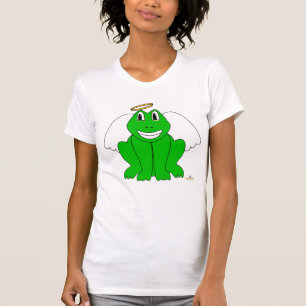 T-shirt Silly souriant Green Frog Angel