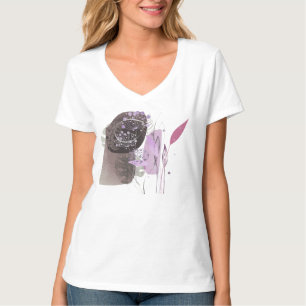 T-shirt Silueta de espigas malvas