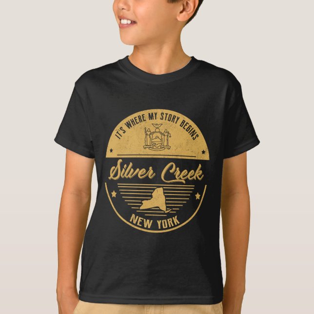 T-shirt Silver Creek New York Its Where My Story Begins  (Devant)