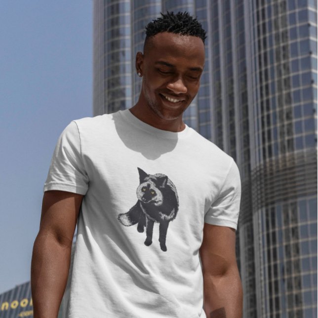 T-shirt Silver Fox réaliste (Créateur téléchargé)