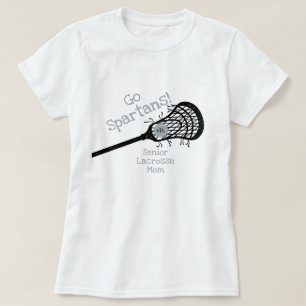T-shirt Silver Grey Go Team Lacrosse Mom
