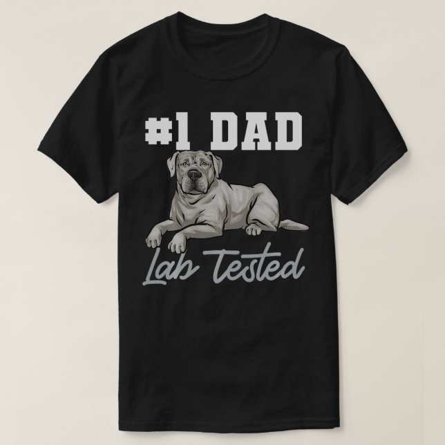 T-shirt Silver Labrador Retriever Papa Silver Lab Testé (Design devant)