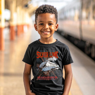 T-shirt Silver Link LNER Classe A4 2509 Locomotive UK flag