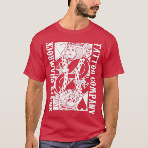 T-shirt Silver Shamrock Tattoo Company Suicide King