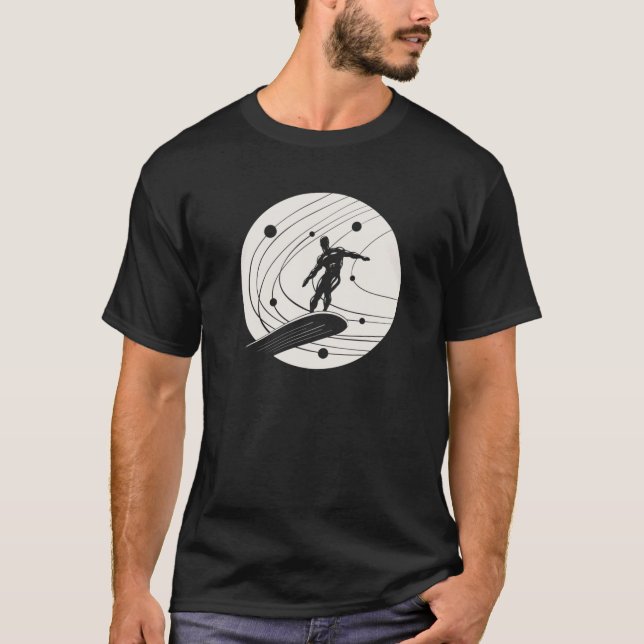 T-shirt Silver Surfer minimaliste blanc (Devant)