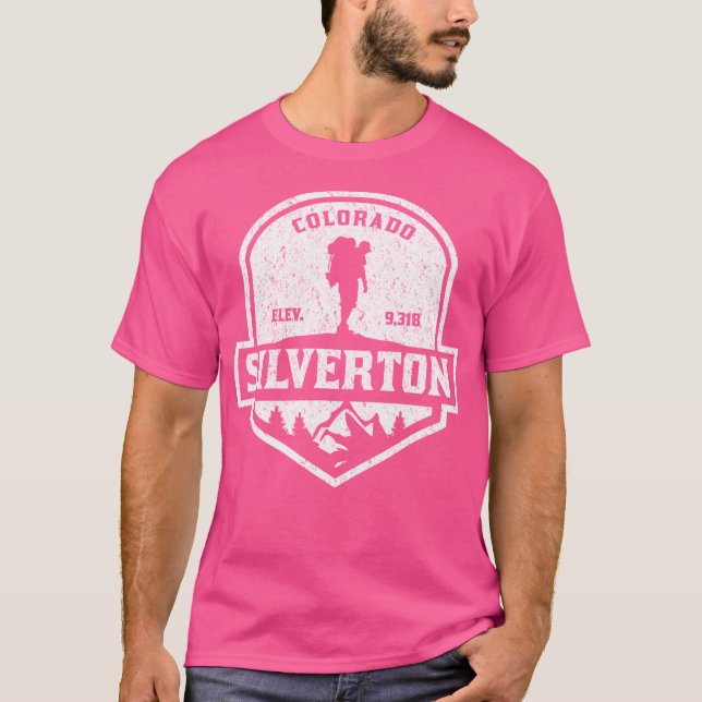 T-shirt Silverton Colorado Ski de neige actif (Devant)
