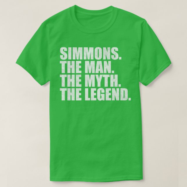 T-shirt SimmonsSimmons Nom de famille Simmons prénom Simmo (Design devant)